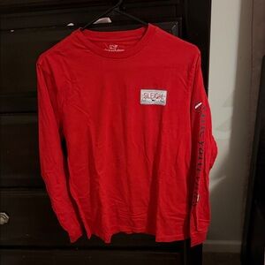 Vineyard Vines Red Long Sleeve Tee